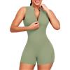 STARBILD Tutina Sportiva Donna Dorso Aperto Effetto Push-Up | Design Modellante con Cerniera, con Reggiseno Incorporato Rimovibili - Ideale per Yoga, Fitness, Corsa, Palestra e Allenamento