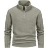 Zanisouta Maglione a collo alto, da uomo, invernale, a mezza zip, per attività all'aperto, in pile, senza cappuccio, oversize, per lo sport, a maniche lunghe, invernale