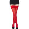 SENTELEGRI Calze autoreggenti in microfibra, opache, 80 denari, 9 colori, taglie S-XL, Rosso, S