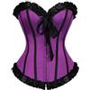 Zanisouta Corsetto Donna Corsetto Bustier Pizzo Corsetto Sposa Biancheria Intima Allacciatura Canottiera Sopra Raso Modellante Corpo Nero Shapewear Seno Pieno Corsetto Taglie Forti Top Vintage