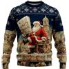Generisch Ugly Christmas Sweater Ugly Christmas Sweater Warm Winterpullover divertente maglione senza cappuccio con motivo maglione vintage girocollo felpa comoda maglietta a maniche lunghe