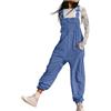 Generisch Salopette da donna in tinta unita, pantaloni da lavoro, comodi, casual, traspiranti, per individualità, slim fit, con bretelle, ad asciugatura rapida, classica, da donna