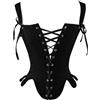 Zanisouta Corsetto rinascimentale da donna, vintage, bustino in pizzo, corsetto medievale, corsetto, top steampunk, top vittoriano, stile retrò, con lacci