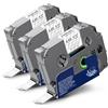 Labelwell Nastro per Etichette Compatibile con Brother TZe-135 TZe135 TZ135 Aze135 12mm 0,47 Laminato Bianco su Trasparente per Brother Ptouch PT-1000 H105 H107B PTH100LB H101C E100 D600VP D400VP, 3x