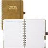 Corpower Agenda 2025 Settimanale, Agenda 2025 Giornaliera, Agenda 2025 12 Mesi, per Scuola Famiglia Lavoro, Copertina Morbida in Pelle Vegana e Carta Spessa da 80 GSM, circa 21.5 x 15.5 cm, Marrone