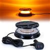 Dinfu LED faro rotante, 12V-24V giallo faro rotante con magnetico e 3 metri di cavo per carrello elevatore camion trattore carrello da golf trattore SUV