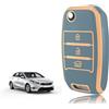 TOOMUME Cover Chiave Auto per Kia Picanto Sportage Rio Ceed Stonic Venga | Silicone Morbido, Antiurto, Anticaduta, Antigraffio, Custodia Protettiva Chiave per Sorento Soul Carens Niro Optima Stinger