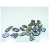 Lotto 19 pezzi pietre preziose sfuse mix labradorite viola naturale multi spe...
