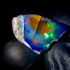AK GEMS AND JEWELLERY Opale Nero Grezzo Etiopia Fire Opal Naturale 22 Ct 22x19 mm, 1 Pietra
