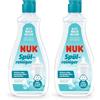 NUK Detergente per biberon | 500 ml | ideale per la pulizia di biberon e accessori | detergente senza profumi | pH neutro | 100% bottiglia riciclabile (Confezione da 2)