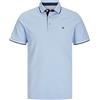 JACK & JONES JACK&JONES PLUS Jack & Jones Male Plus Size Einfarbig Poloshirt Polo, Blu Chambray, 4XL Uomo