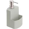 Wenko 3620116100 Dispenser per Detersivo True Colours Festival, Soft Touch, Ceramica Soft-Touch Tocco Delicato, 10 x 18 x 10 cm, Grigio