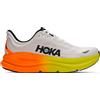 Hoka Bondi 9 White/Neon Tangerine da Uomo