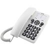 SPC ORIGINAL - Telefono fisso tavolo/parete, tasti grandi, Bianco | Tasti grandi, facile, 3 tasti di memoria diretta, suoneria molto alta 84dB e richiamata