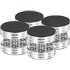 QUARKZMAN 4 Pz Pad di Isolamento 45x40mm per Subwoofer Argento | Piedini Spike per Isolamento Altoparlanti Giradischi Monitor Audio, per Altoparlanti