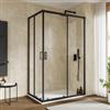DEGHI Box doccia 80x120 cm doppio scorrevole con vetro trasparente 190h e profilo nero 190h - Mirea
