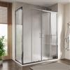 DEGHI Box doccia 70x180 cm doppio scorrevole con vetro stampato e profilo cromo 190h - Mirea