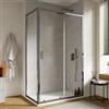 DEGHI Box doccia 65x125 cm scorrevole con vetro trasparente e profilo cromo 190h - Mirea
