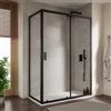 DEGHI Box doccia 70x140 cm scorrevole con vetro trasparente e profilo nero 190h - Mirea