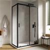 DEGHI Box doccia 75x120 cm scorrevole con vetro trasparente e profilo nero 190h - Mirea