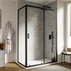DEGHI Box doccia 75x135 cm scorrevole con vetro trasparente e profilo nero 190h - Mirea