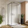 DEGHI Box doccia 3 lati 70x100x70 cm doppio scorrevole con vetro stampato e profilo cromo 190h - Mirea
