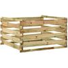 vidaXL Compostiera da Giardino a Doghe 120x120x70cm in Pino Impregnato
