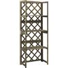 vidaXL Graticcio con Ripiani Grigio 55x30x140cm in Massello di Abete