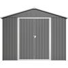 vutizal Casetta da giardino in acciaio, 229 x 180 x 191 cm, capanno con porta pieghevole, ventilazione, resistente alle intemperie e chiudibile, antracite, per biciclette