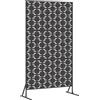 vidaXL Schermo per Privacy 100 x 50 x 180 cm Acciaio Nero