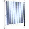 vidaXL Tenda a Rullo Esterno Blu e Bianca 200x270cm Tessuto e Acciaio