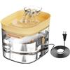 Kivivaka Fontana per animali domestici, 1,8 l, sicura fontana per animali domestici, 1,8 l (giallo)