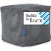 Bruni Cubo in velluto a coste di colore grigio, 40 x 40 x 40 cm, cubo per interni, poggiapiedi e cuscino da pavimento in tessuto di velluto