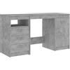 vidaXL Scrivania Grigio Cemento 140x50x76 cm in Truciolato