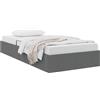 vidaXL Letto con Contenitore Grigio Scuro 100 x 190 cm Tessuto