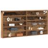 vidaXL Vetrina A parete Legno vecchio 100 x 8,5 x 50 cm