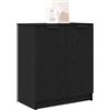 vidaXL Mobile per scarpe con lo scaffale Rovere Nero 59 x 35 x 70 cm | Hai tanto posto per sistemare le tue scarpe, Fatto in legno ingegnerizzato resistente,