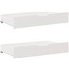 vidaXL Cassettoni da Letto 2 pz Bianchi 90x55x17cm Legno Massello Pino