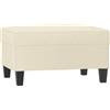 vidaXL Poggiapiedi Crema 70x55x41 cm in Similpelle
