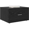 vidaXL Mobile con Cassetti 55 x 45 x 31 cm Rovere Nero