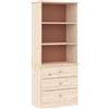 vidaXL Libreria con Cassetti ALTA 60x35x142 cm Legno Massello di Pino