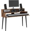 vidaXL Scrivania studio Legno antico 130 x 42,5 x 36 cm