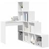 vidaXL Scrivania ad angolo Bianco 101,5 x 149,5 x 149,5 cm