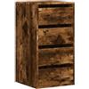 vidaXL Cassettiera Angolare Rovere Fumo 40x41x76cm Legno Multistrato