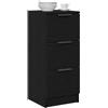 vidaXL Credenza Rovere Nero 30 x 30 x 70 cm Legno ingegnerizzato