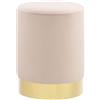 vidaXL Sgabello Albicocca e Oro in Velluto 28 x 36 cm