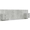 vidaXL Testiera Letto con Comodini in Legno Multistrato Grigio Cemento