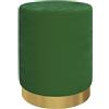 vidaXL Sgabello Rotondo con Contenitore Verde in Velluto 31 x 37 cm