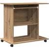 vidaXL Scrivania Computer Rovere Artigianale Legno Multistrato