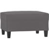 vidaXL Poggiapiedi Grigio 70x55x41 cm in Similpelle